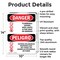 Signmission Flammable Vapors Keep Fire Away Bilingual Danger Sign, Aluminum, 10in W x 14in L, 2PK OS-2PACK-DS-A-1014-VS-1257 - alternate 9